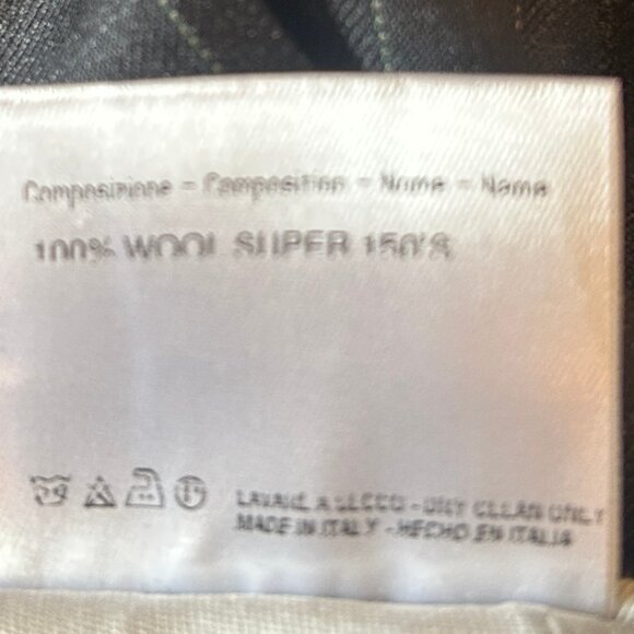 Neiman Marcus men's dark gray pinstripe pants, 100% super 150's wool, sz 38W - Picture 9 of 9